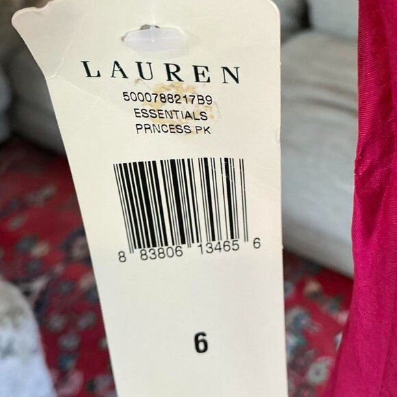 Ralph Lauren 100% silk Pink Evening Dress Special Occasion size 6 Fit and Flare - Picture 4 of 4